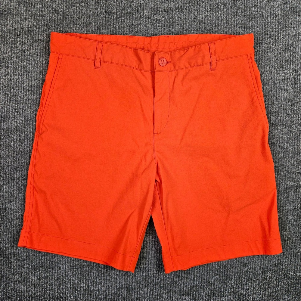 Outlier New Way Shorts Men's 33 Orange Two-Way Stretch Nylon Water Resistant USA